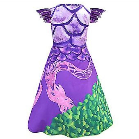 MAL Descendants hi-low dress gown Halloween COSTUME 9 10 12 14 16 - Picture 3 of 12